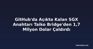 GitHub'da Açıkta Kalan SGX Anahtarı Taiko Bridge'den 1,7 Milyon Dolar Çaldırdı