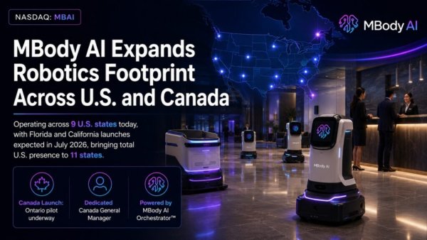 MBody AI, Hizmet Robotları Operasyonlarını On Bir Eyalet ve Kanada'ya Genişletiyor