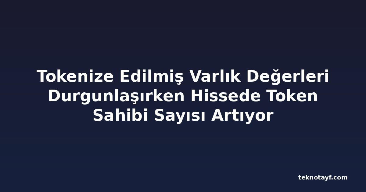 Tokenize Edilmiş Varlık Değerleri Durgunlaşırken Hissede Token Sahibi Sayısı Artıyor