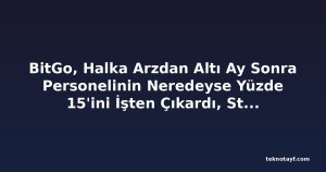 BitGo, Halka Arzdan Altı Ay Sonra Personelinin Neredeyse Yüzde 15'ini İşten Çıkardı, Stablecoin'ler ve Yapay Zekaya Odaklanıyor