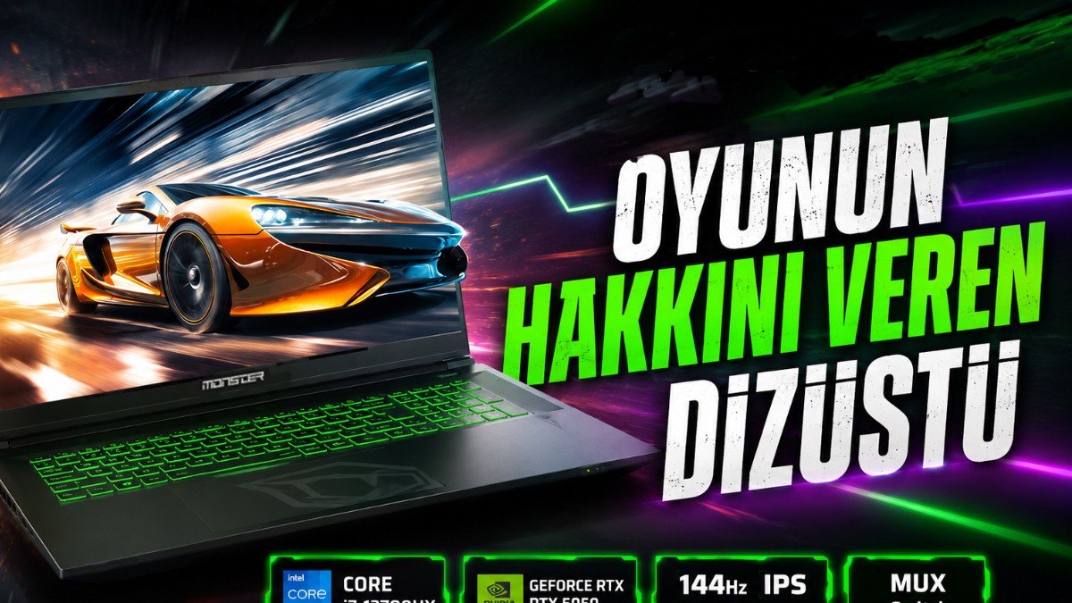 Monster Abra A7 V16.2.1 İnceleme: i7-13700HX ve RTX 5050 ile oyun performansı ne seviyede?