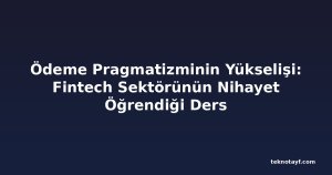 Ödeme Pragmatizminin Yükselişi: Fintech Sektörünün Nihayet Öğrendiği Ders