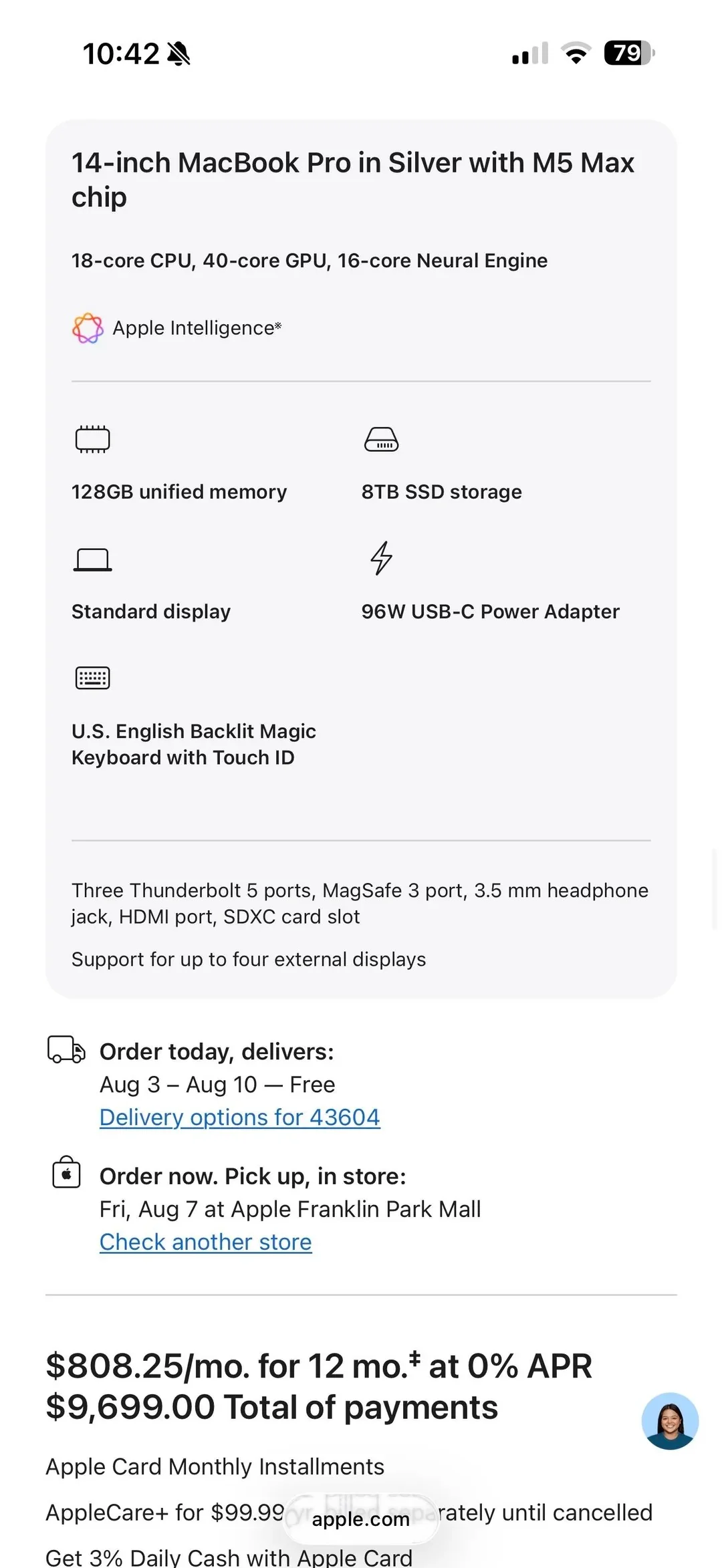 Apple, MacBook Pro, M5 Max, fiyat artışı, teknoloji