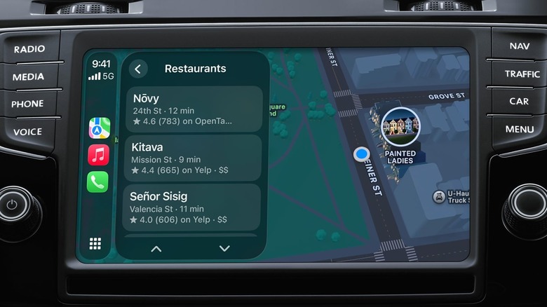 CarPlay'de Apple Maps