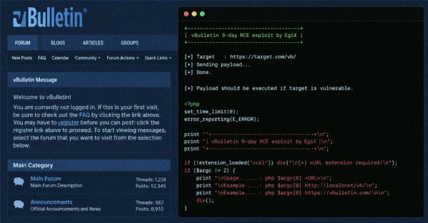 Yamalanan vBulletin Açığı İçin İstismar Kodu (Exploit) Yayınlandı