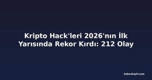 Kripto Hack'leri 2026'nın İlk Yarısında Rekor Kırdı: 212 Olay