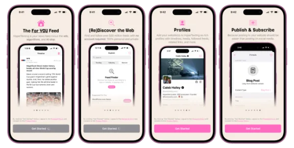HyperTexting Uygulaması, Açık Web'i Kaydırılabilir Sosyal Medya Benzeri Bir Besleme Haline Getiriyor