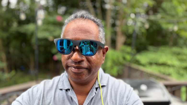 Wearing the XBX a01+ glasses.