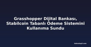 Grasshopper Dijital Bankası, Stabilcoin Tabanlı Ödeme Sistemini Kullanıma Sundu