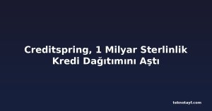 Creditspring, 1 Milyar Sterlinlik Kredi Dağıtımını Aştı