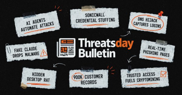 ThreatsDay: Yapay Zeka Güçlü Saldırılar, 370 Chrome Açığı, SonicWall Saldırıları, DNS Gaspları ve 22 Fazlası