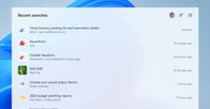 Microsoft, Reklamsız ve Basit Windows Arama Menüsünü Test Ediyor
