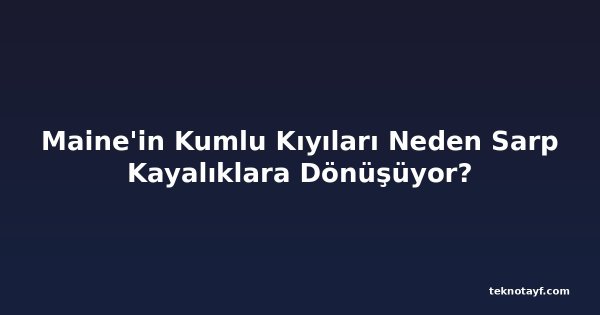 Maine'in Kumlu Kıyıları Neden Sarp Kayalıklara Dönüşüyor?