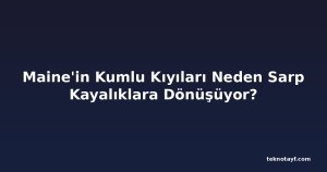 Maine'in Kumlu Kıyıları Neden Sarp Kayalıklara Dönüşüyor?