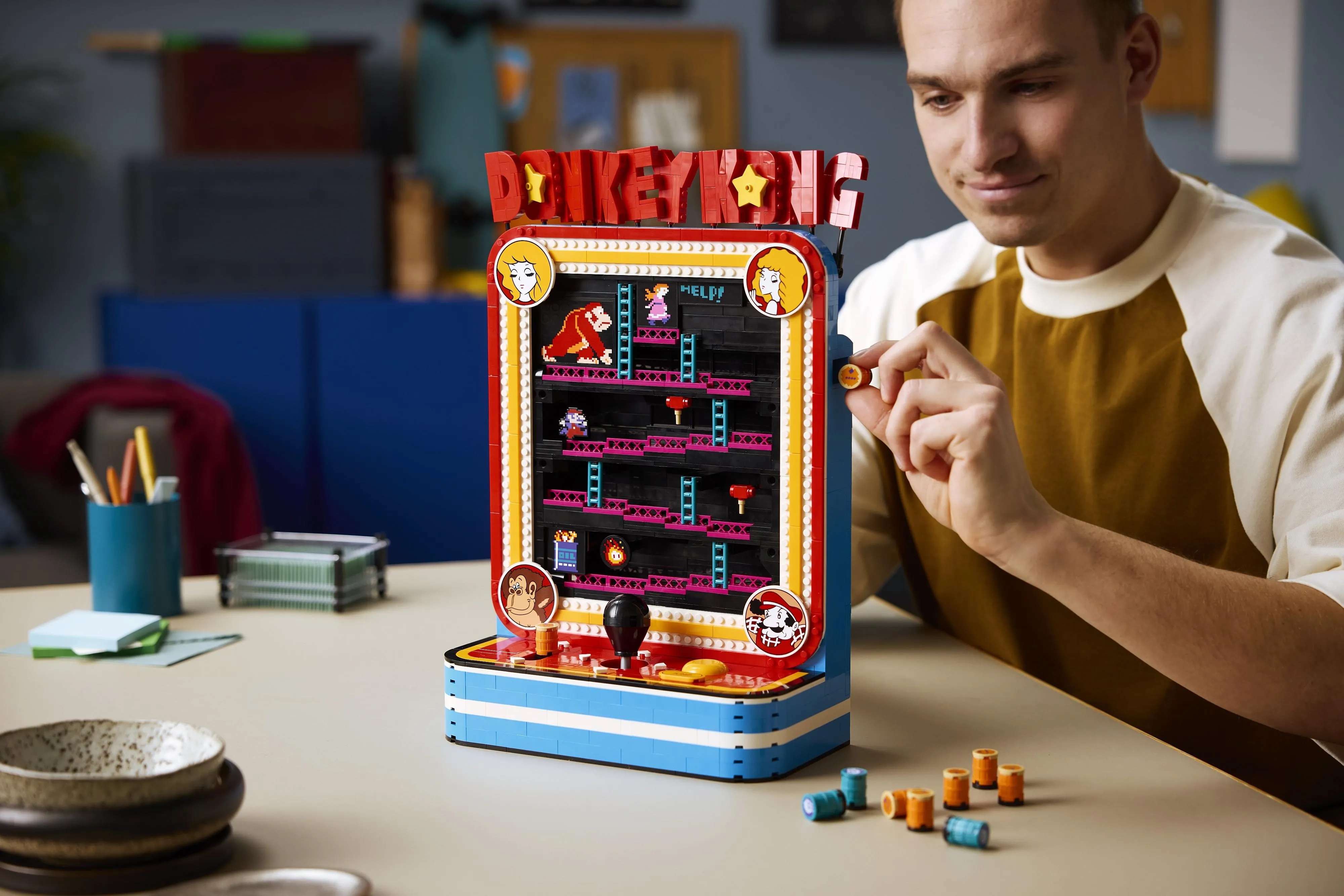 Lego Donkey Kong varil yükleme yuvası