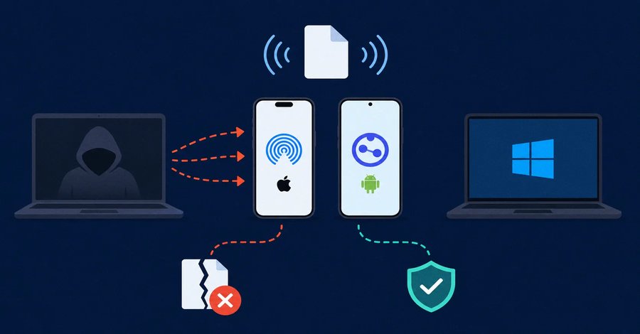 AirDrop ve Quick Share'deki Güvenlik Açıkları Yakındaki Saldırganların Cihazları Çökertmesine ve Kontrolleri Atlamasına İzin Veriyor