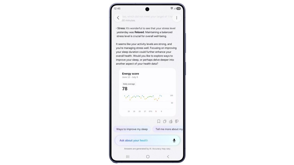 Samsung, sağlık verilerini anlamlandırmaya yardımcı olacak yapay zeka destekli asistanını tanıttı