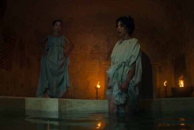 Amalthea, played by Buket Komur, and Julia Felix, played by Lubna Azabal, in Julia