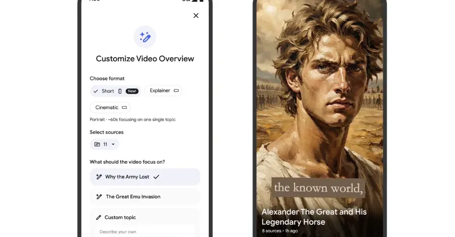 Google’ın NotebookLM Uygulaması Araştırma Notlarınızı TikTok Tarzında Videoya Çeviriyor