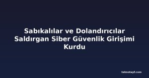 Sabıkalılar ve Dolandırıcılar Saldırgan Siber Güvenlik Girişimi Kurdu