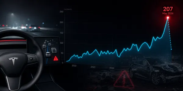 Tesla'nın Otonom Sürüş Kazaları Rekor Kırdı: Mayıs 2026'da 207 Kaza