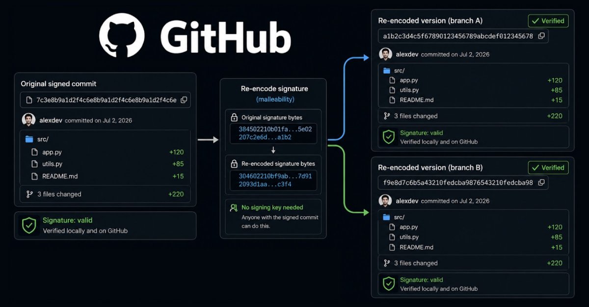 GitHub'de 'Doğrulanmış' Commit'ler Yeni Hash'lerle Değiştirilebilir