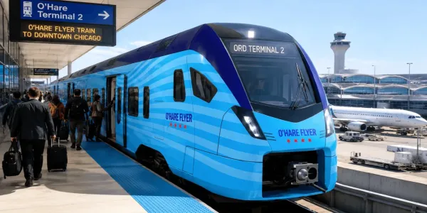 Chicago'dan O'Hare Havalimanı'na 15 Dakikada Ulaşım: Yeni Elektrikli Tren Projesi Açıklandı