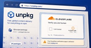 24 npm Paketi, Sahte Cloudflare CAPTCHA Sayfaları Yayınlamak İçin unpkg Altyapısını Kullanıyor