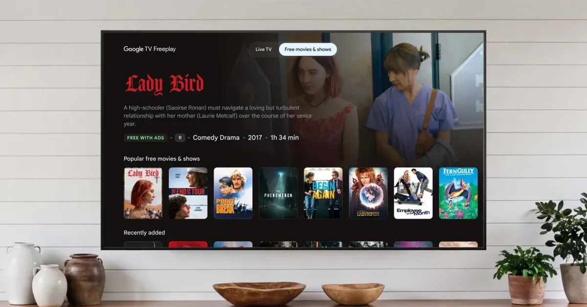 Google TV Freeplay'de 10.000'den Fazla Dizi ve Film İzlenebiliyor