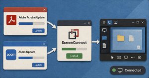 Sahte Adobe ve Zoom Güncellemeleri, ScreenConnect Üzerinden Kalıcı Uzaktan Erişim Sağlıyor