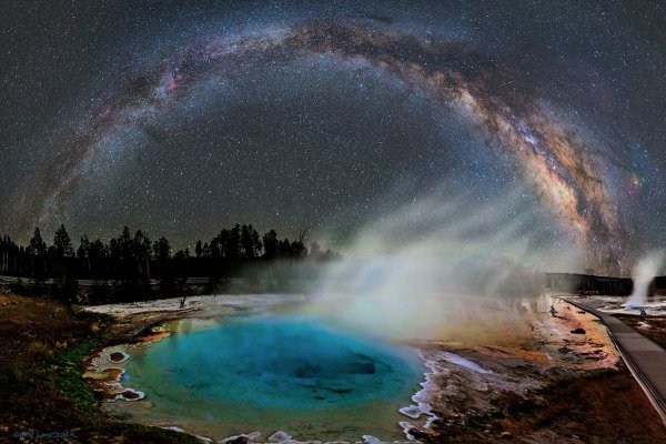 Samanyolu Gökyüzünde: Yellowstone'dan Görüntü