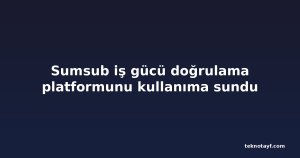 Sumsub iş gücü doğrulama platformunu kullanıma sundu