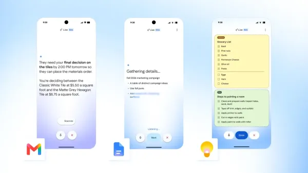 Google, Gmail, Docs ve Keep için yapay zeka destekli sesli özellikleri kullanıma sundu