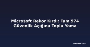 Microsoft Rekor Kırdı: Tam 974 Güvenlik Açığına Toplu Yama