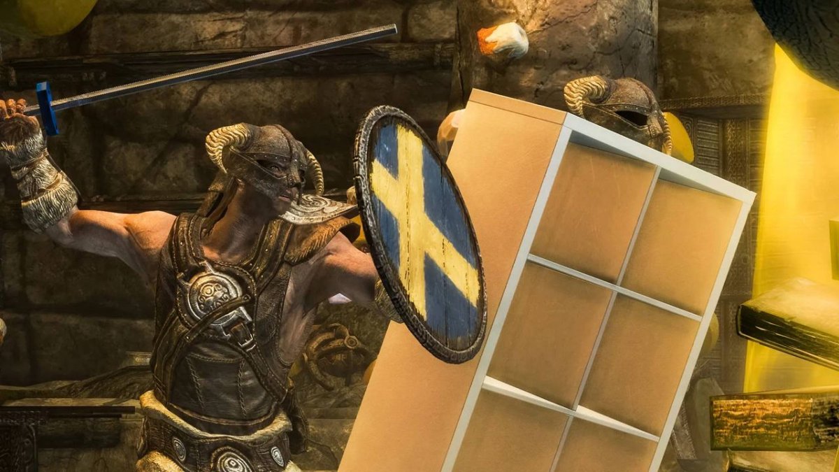 Ikea'nın komik resmi Skyrim modu Kallax'ın oyun eşyaları için ne kadar harika olduğunu hatırlattı