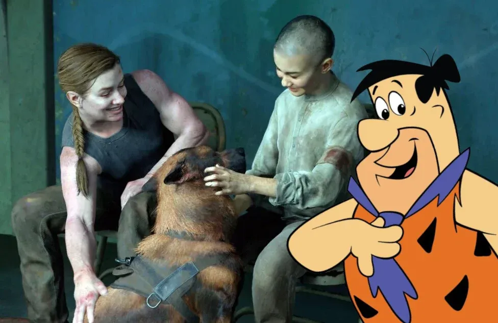 Abby ve Lev'in seslendirme oyuncuları John Goodman'la HBO'nun The Last of Us üçüncü sezonunda