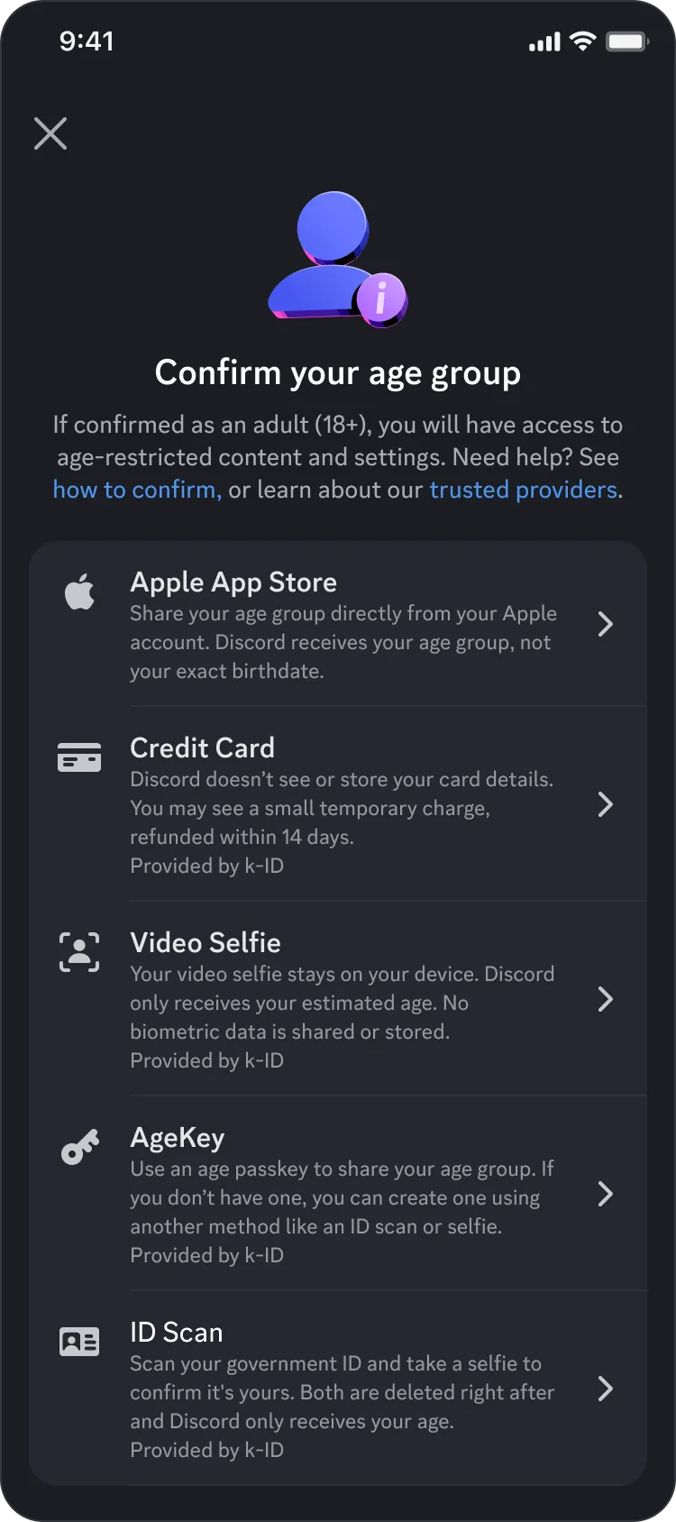 Discord yaş doğrulama yöntemleri