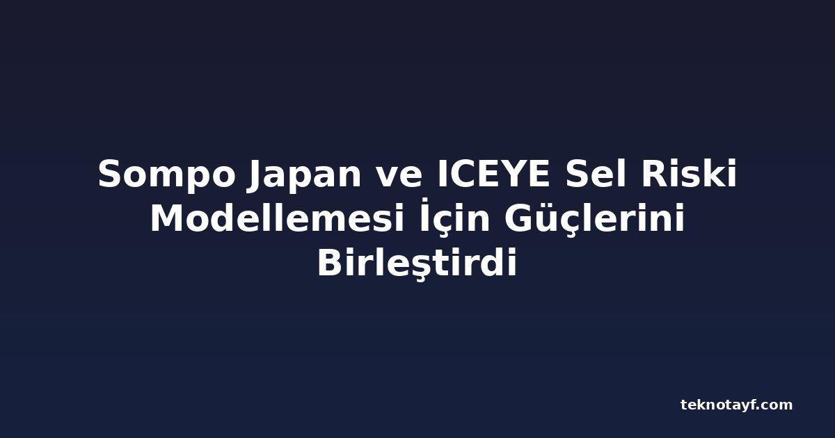 Sompo Japan ve ICEYE Sel Riski Modellemesi İçin Güçlerini Birleştirdi