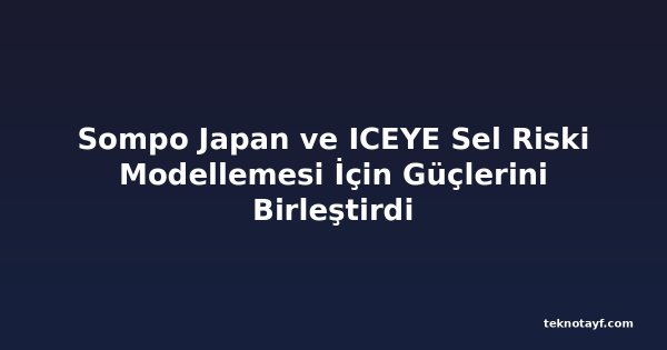 Sompo Japan ve ICEYE Sel Riski Modellemesi İçin Güçlerini Birleştirdi