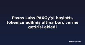 Paxos Labs PAXGy'yi başlattı, tokenize edilmiş altına borç verme getirisi ekledi
