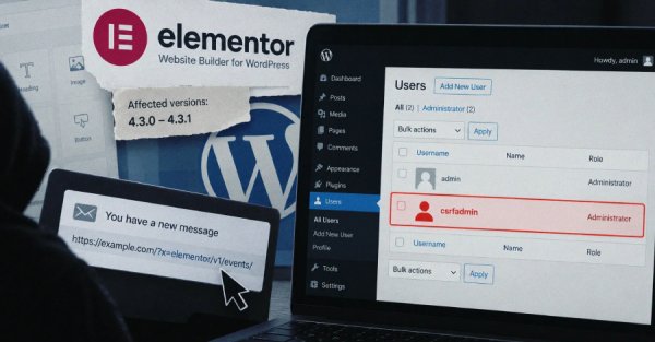 Elementor'daki CSRF açığı yöneticinin hazırlanmış bağlantıya tıklamasıyla site ele geçirmesine izin veriyor