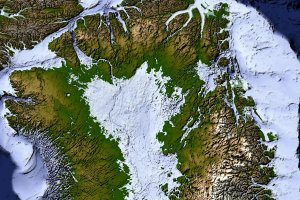 Grönland buzunun altındaki vadilerin ortaya çıkarılması