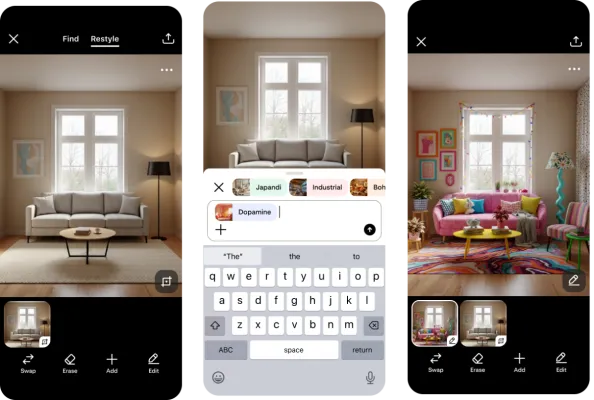 Pinterest yapay zekayla oda tasarımı için yeni Restyle özelliğini tanıttı
