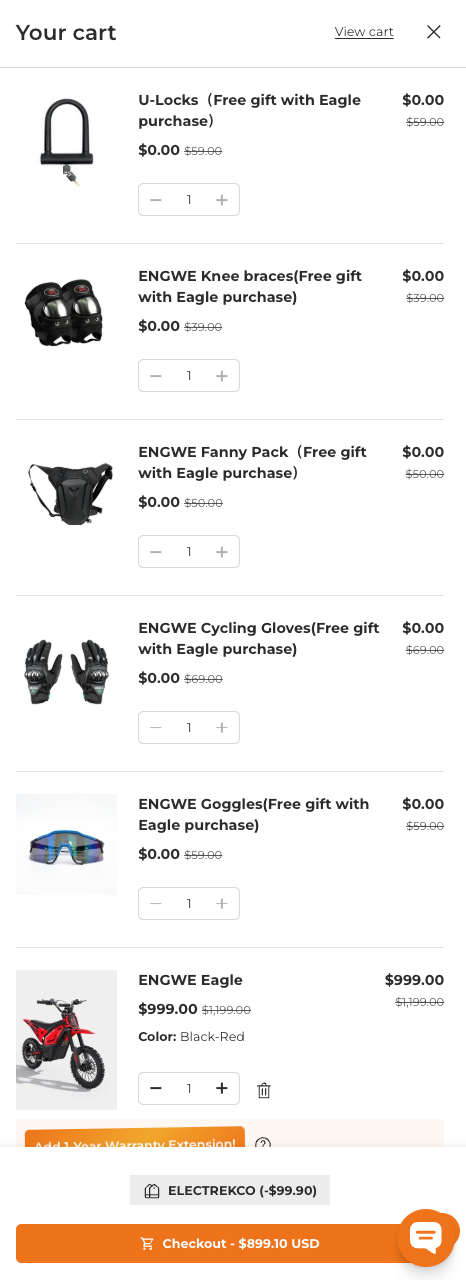 Engwe Eagle Hediyeler