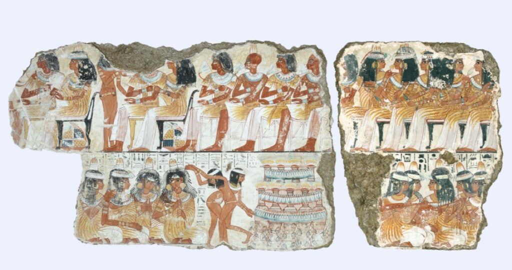Wall painting fragment from the tomb of Nebamun, Thebes