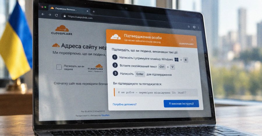 Hacklenen Ukraynalı siteler Psychedelic Stealer için sahte Cloudflare ClickFix tuzağı yayıyor