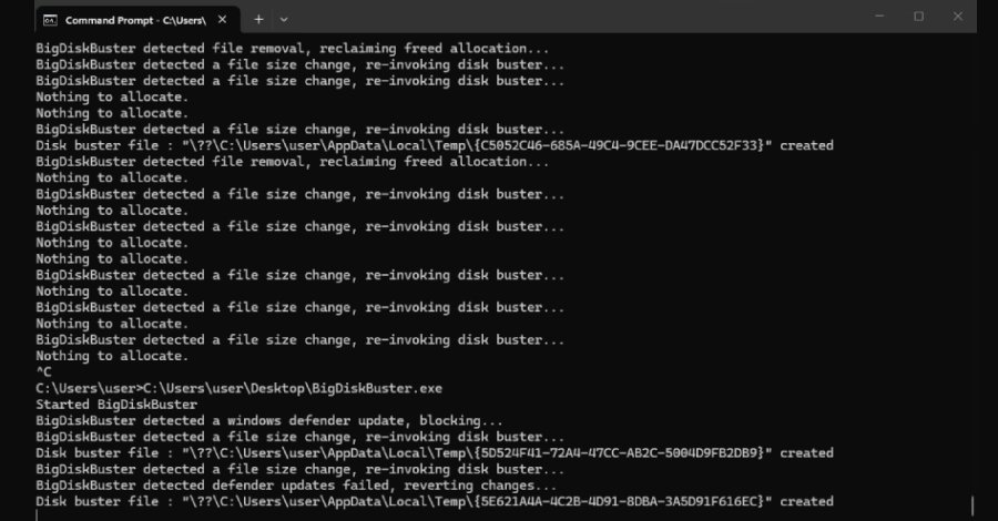 Araştırmacı, Microsoft Defender güncellemelerini engelleyen BigDiskBuster sıfırıncı gün PoC'sini yayınladı