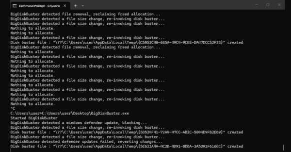 Araştırmacı, Microsoft Defender güncellemelerini engelleyen BigDiskBuster sıfırıncı gün PoC'sini yayınladı