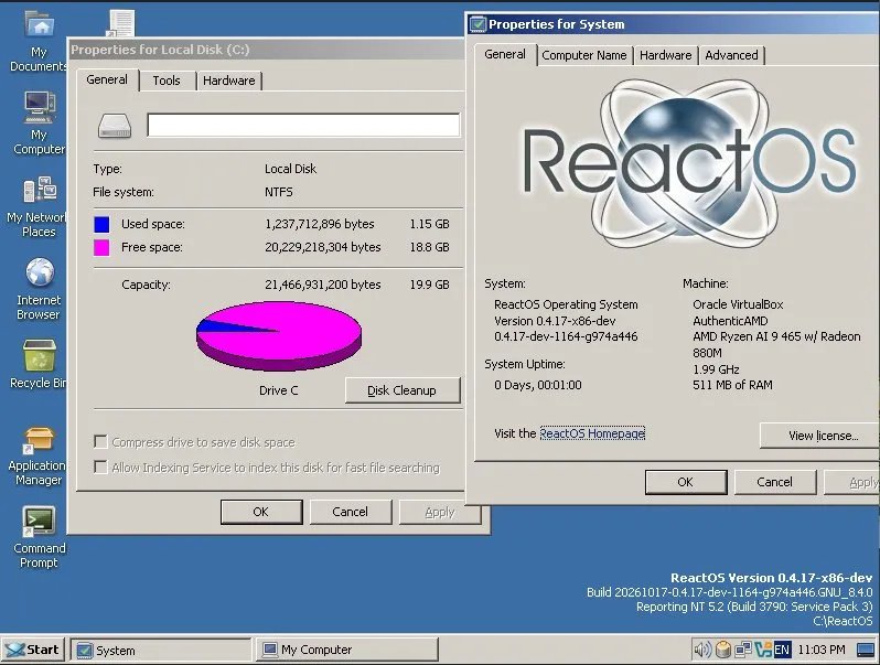 ReactOS, NTFS üzerine doğrudan kurulum desteğiyle önemli aşama kaydetti