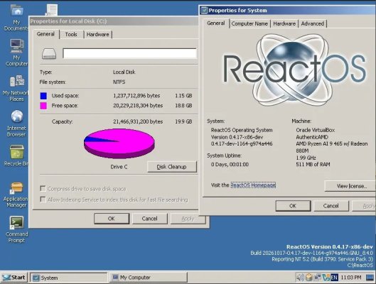 ReactOS, NTFS üzerine doğrudan kurulum desteğiyle önemli aşama kaydetti